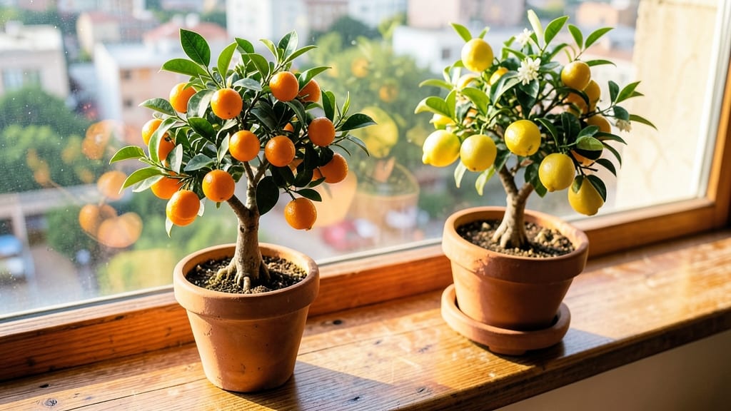 Dwarf Citrus Trees in Pots