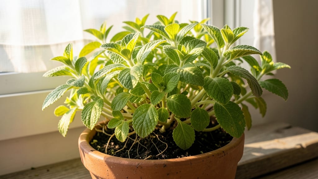 Lemon Balm in Window Herb Gardens