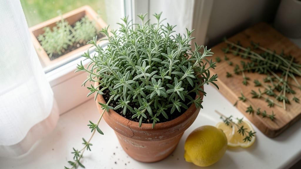 Thyme Plants for Subtle Fly Repulsion
