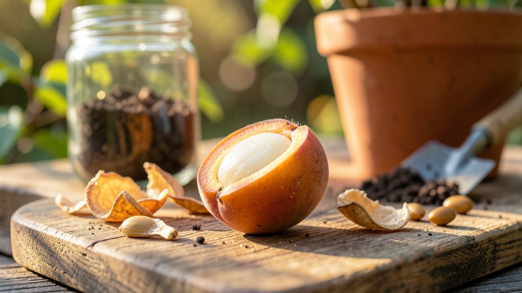 Peach Seeds from Organic Fruit
