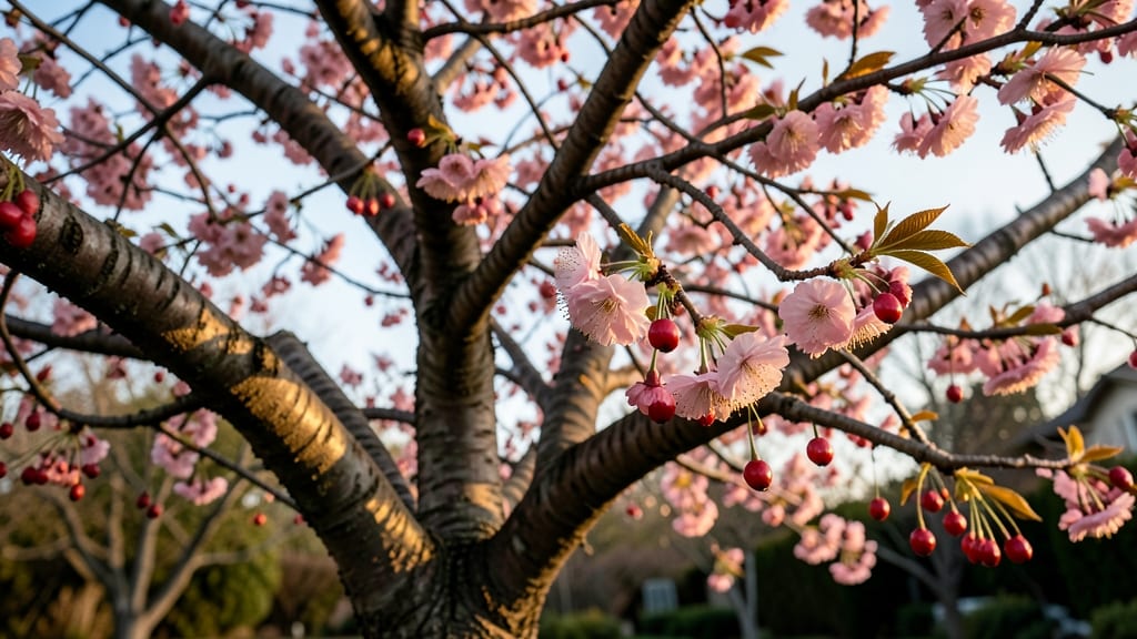 Nanking Cherry Produces Tiny Peach-Like Fruits
