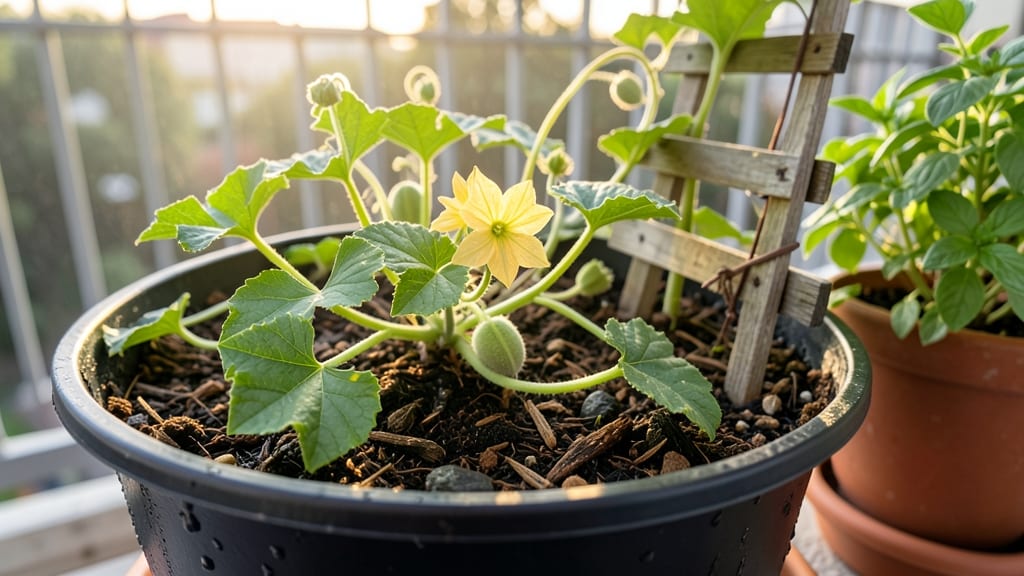 Watermelon Vines in Containers
