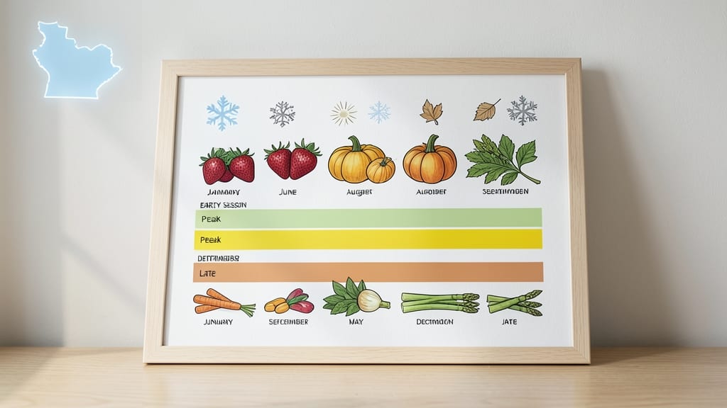 Fruits and Vegetables in Season by Month in Michigan: Printable Chart With Local Picks