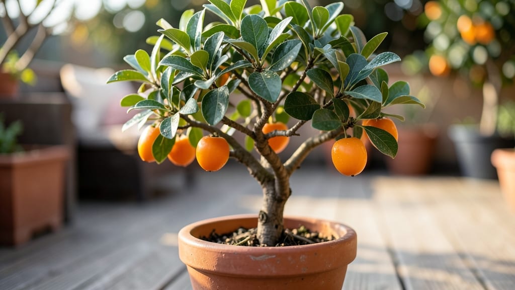 Dwarf Persimmon Tree for Small Spaces