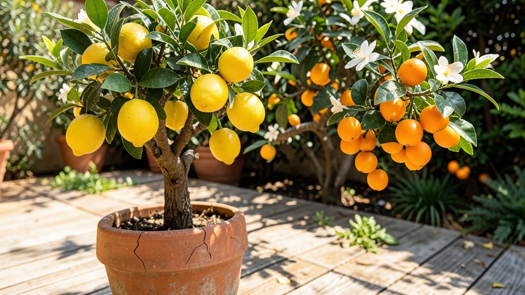 Dwarf Citrus Trees in Containers