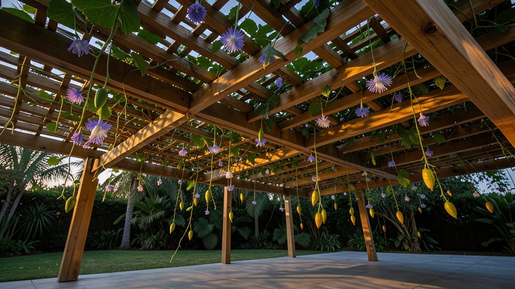Passion Fruit Pergola with Fruit Collection System