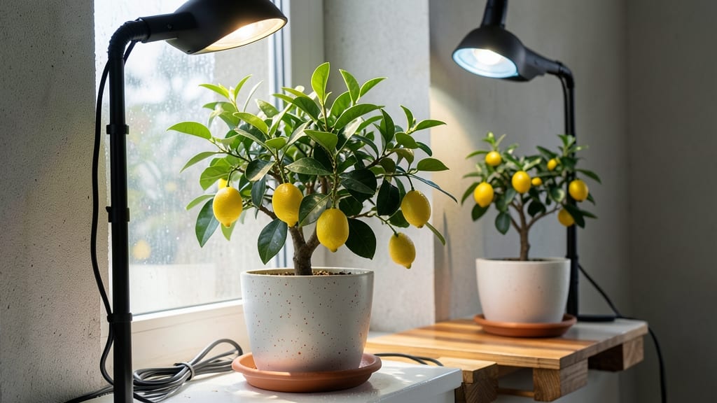 Patio Citrus Trees with Grow Lights
