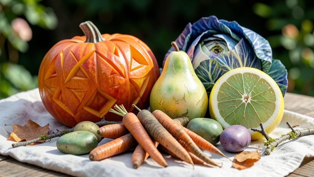 Art With Fruits and Vegetables: Edible Garden Sculptures That Double As Centerpieces