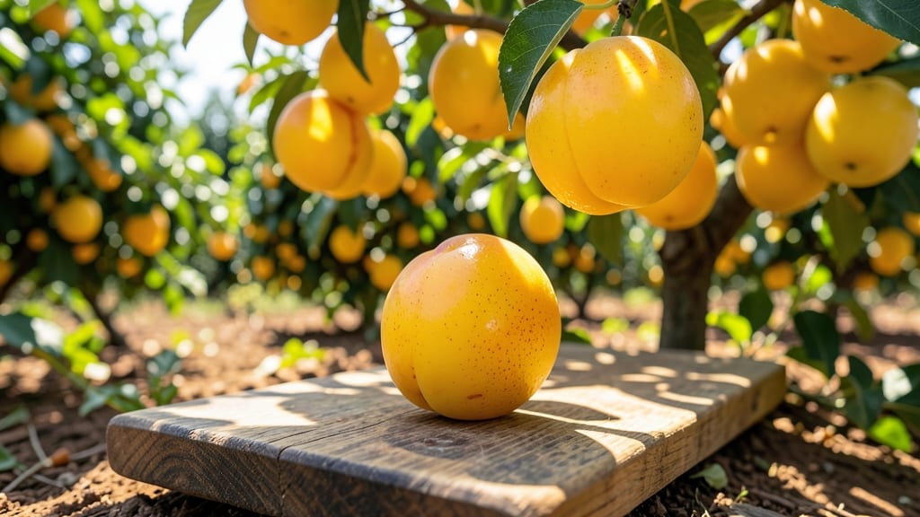 Yellow Plums with Golden Skin
