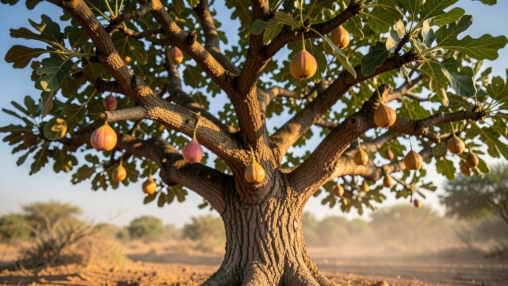 Fig Trees Thriving in Desert Heat