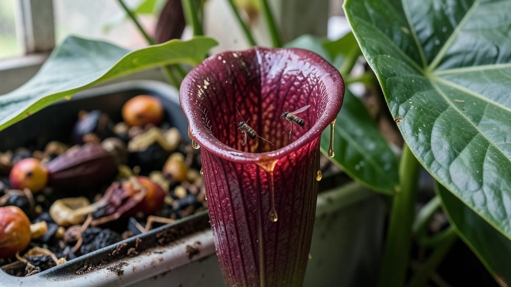 Pitcher Plants Attracting Fruit Flies