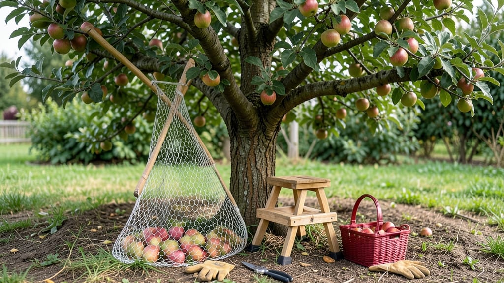 Fruit Collector's Harvesting Net: Lightweight Mesh for Effortless Picking