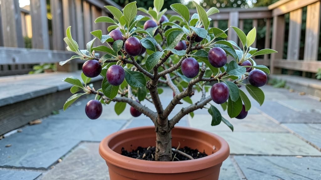 Miniature Plum Tree in Containers