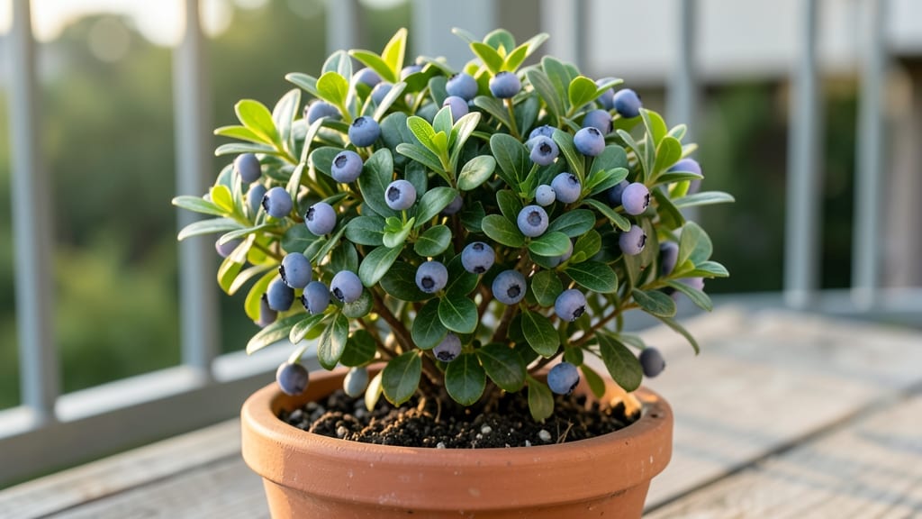 Dwarf Blueberries in Containers