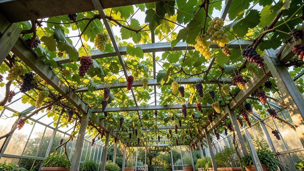 Grapevines on Arbors or Pergolas