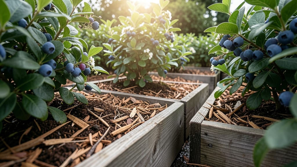 Blueberry Bushes in Raised Beds