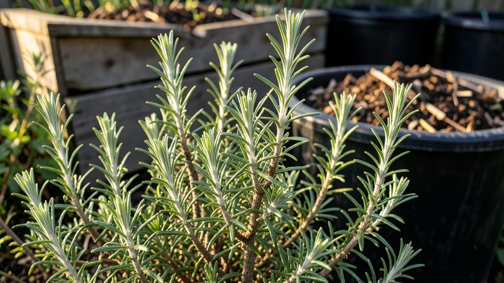 Rosemary Bushes Near Compost Areas
