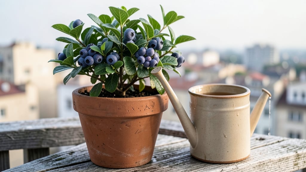 Dwarf Blueberry Bush in Planters