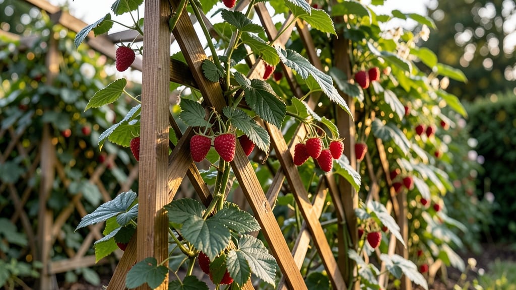 Vertical Growing Raspberries