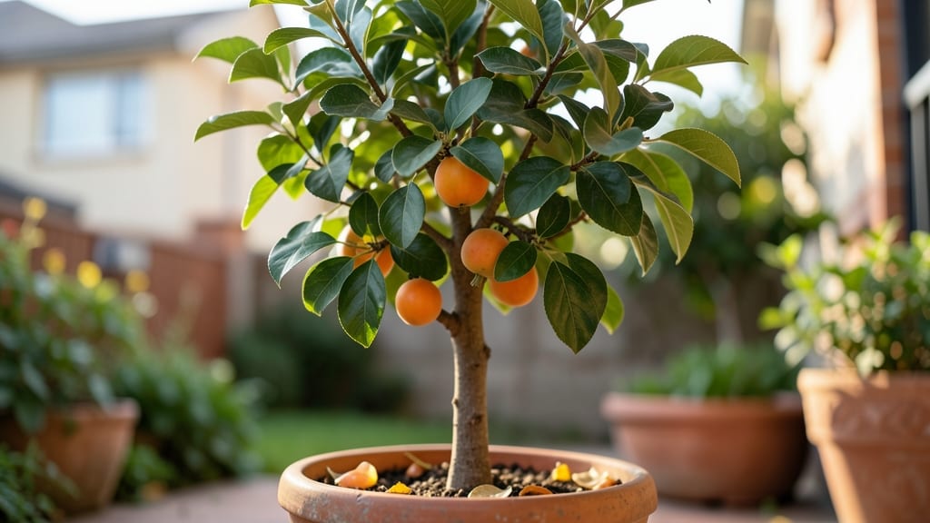 Dwarf Japanese Persimmon (Diospyros kaki)