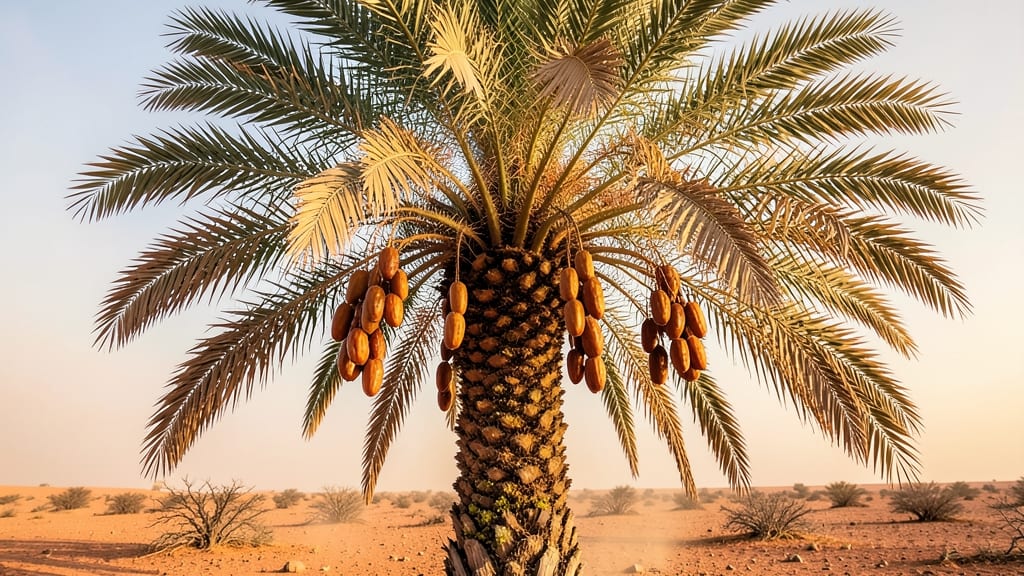 Date Palms Producing Sweet Fruit