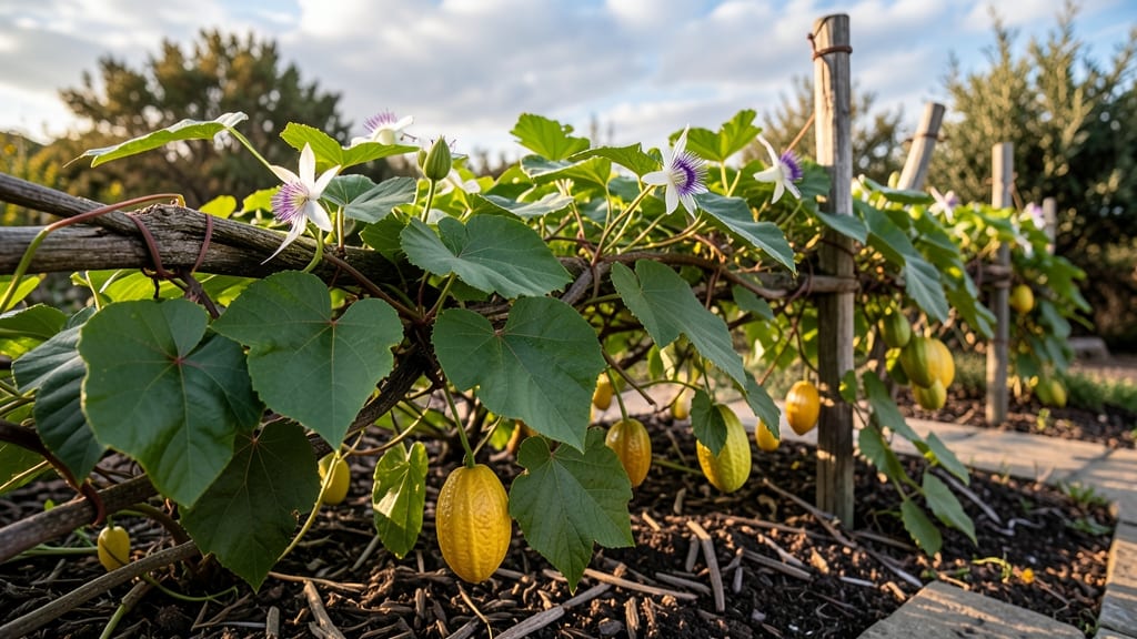 Yellow Passion Fruit Plant: Tropical Vine Thrives in Containers