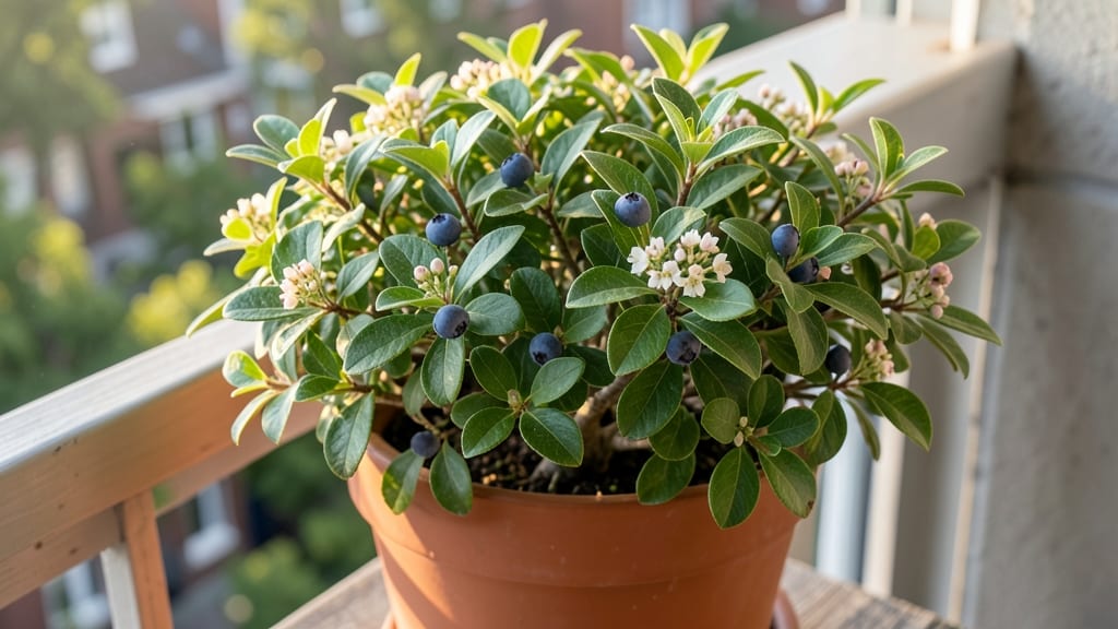 Dwarf Blueberry Bushes in Pots