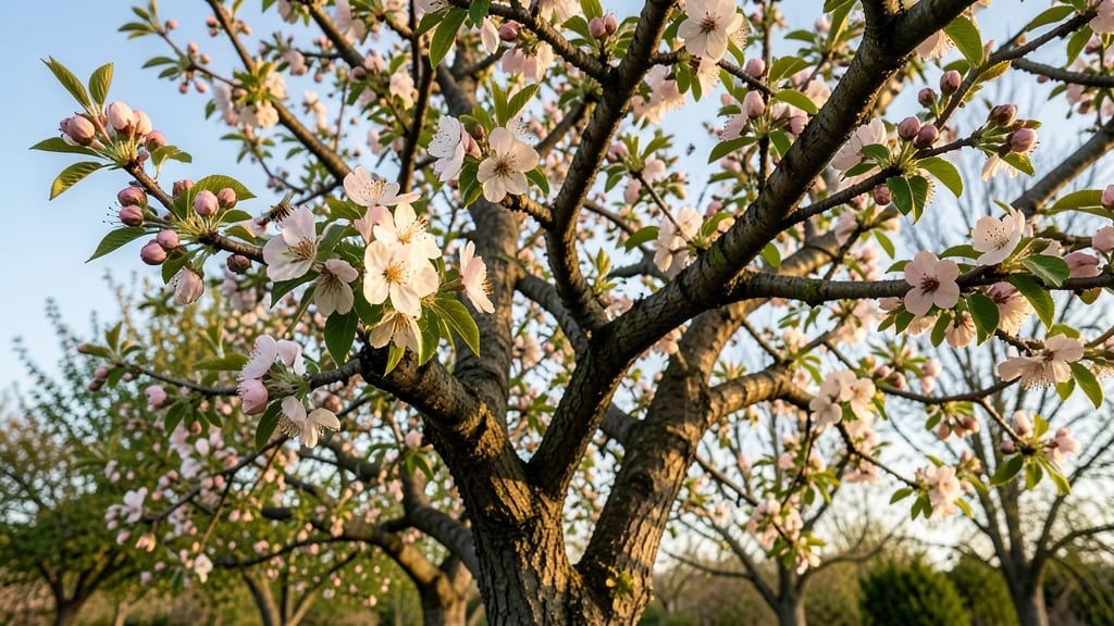 Peach Trees with Early Blooms