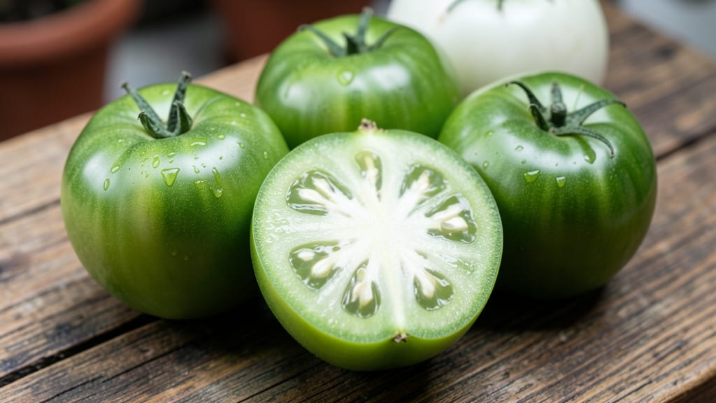 White-Fleshed Green Tomato Variety