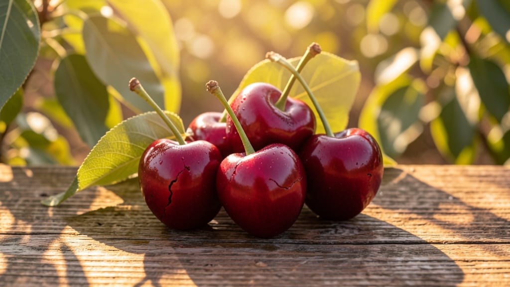 Cherries with Heart-Shaped Stones