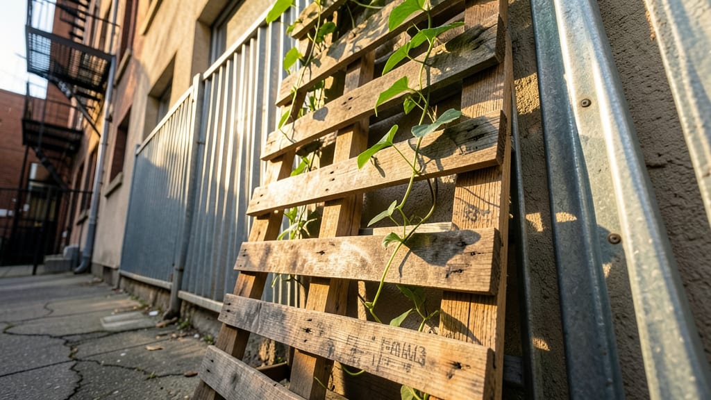 Vertical Pallet Wood Trellis System