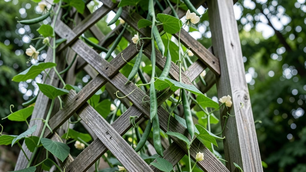 Green Beans Climbing String Beans